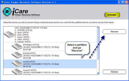 format recovery